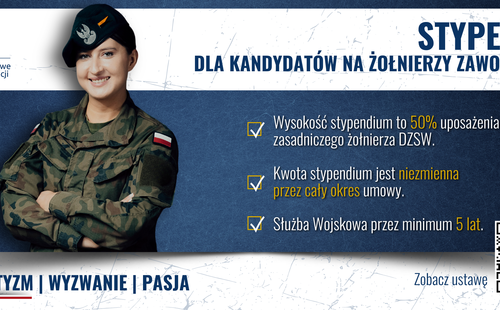 Stypendia MON dla studentów–kandydatów na żołnierzy
